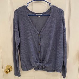 American Eagle button up tie sweater